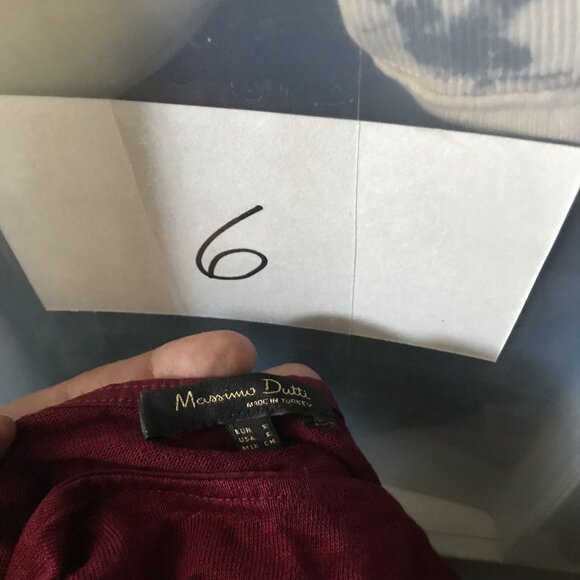 Massimo Dutti Deep Red Linen Womens Tank Top S - Picture 12 of 12